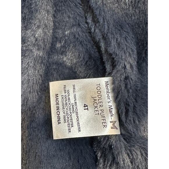 Member's Mark Girls Removable Hood Faux Fur Puffer Jacket Size 4T - Picture 8 of 8